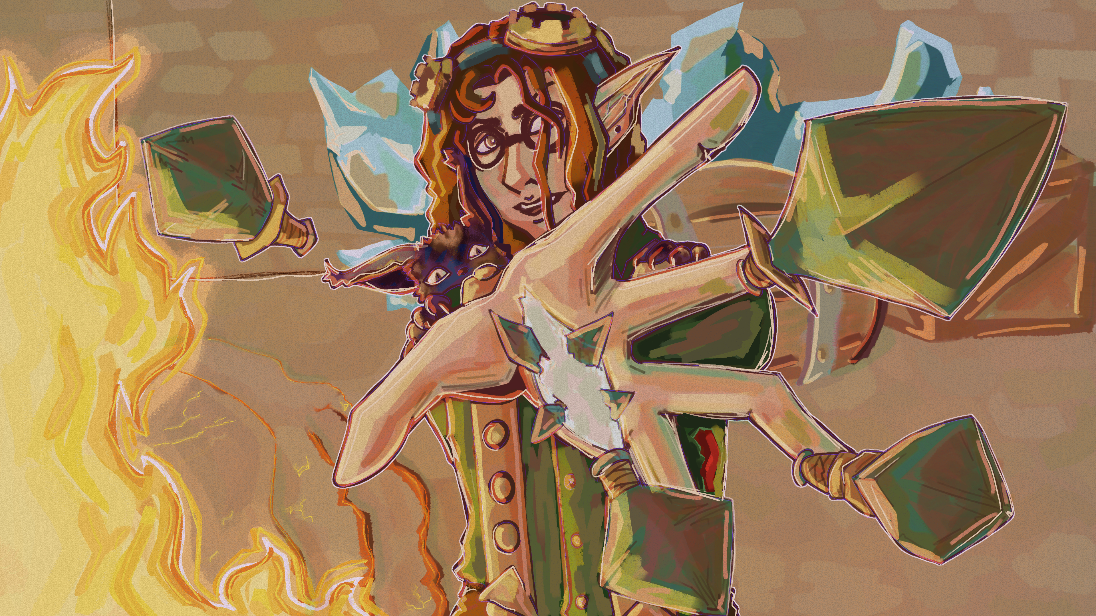 [SPEEDPAINT] Felagon & Chaos' Cat for TheMoodyGuy